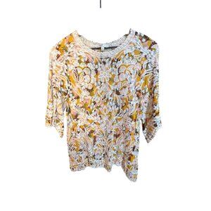 Floral Embroidered Bell Sleeve Top By Solitaire By Ravi Khosla M‎